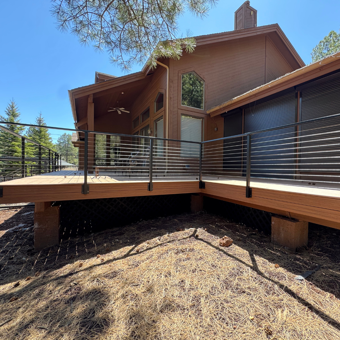 Modern Elevated Deck with Railings