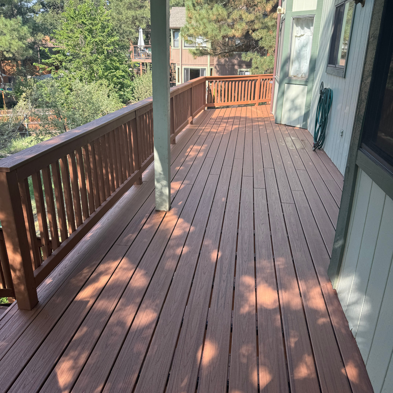 Gray Composite Deck with Seating