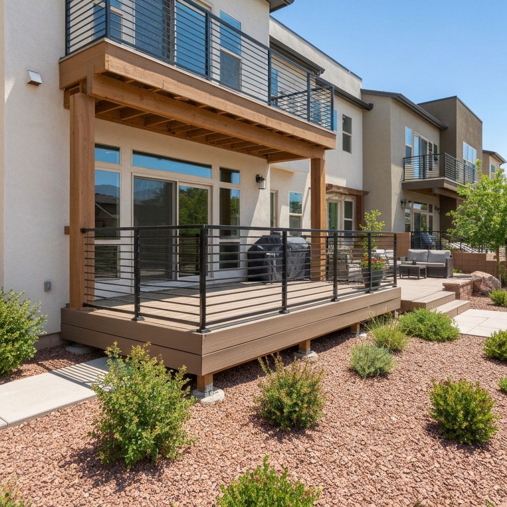 Townhouse Deck with Landscaping